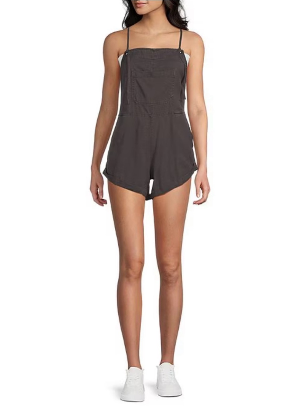 Billabong Charcoal Gray Strappy Romper Skort